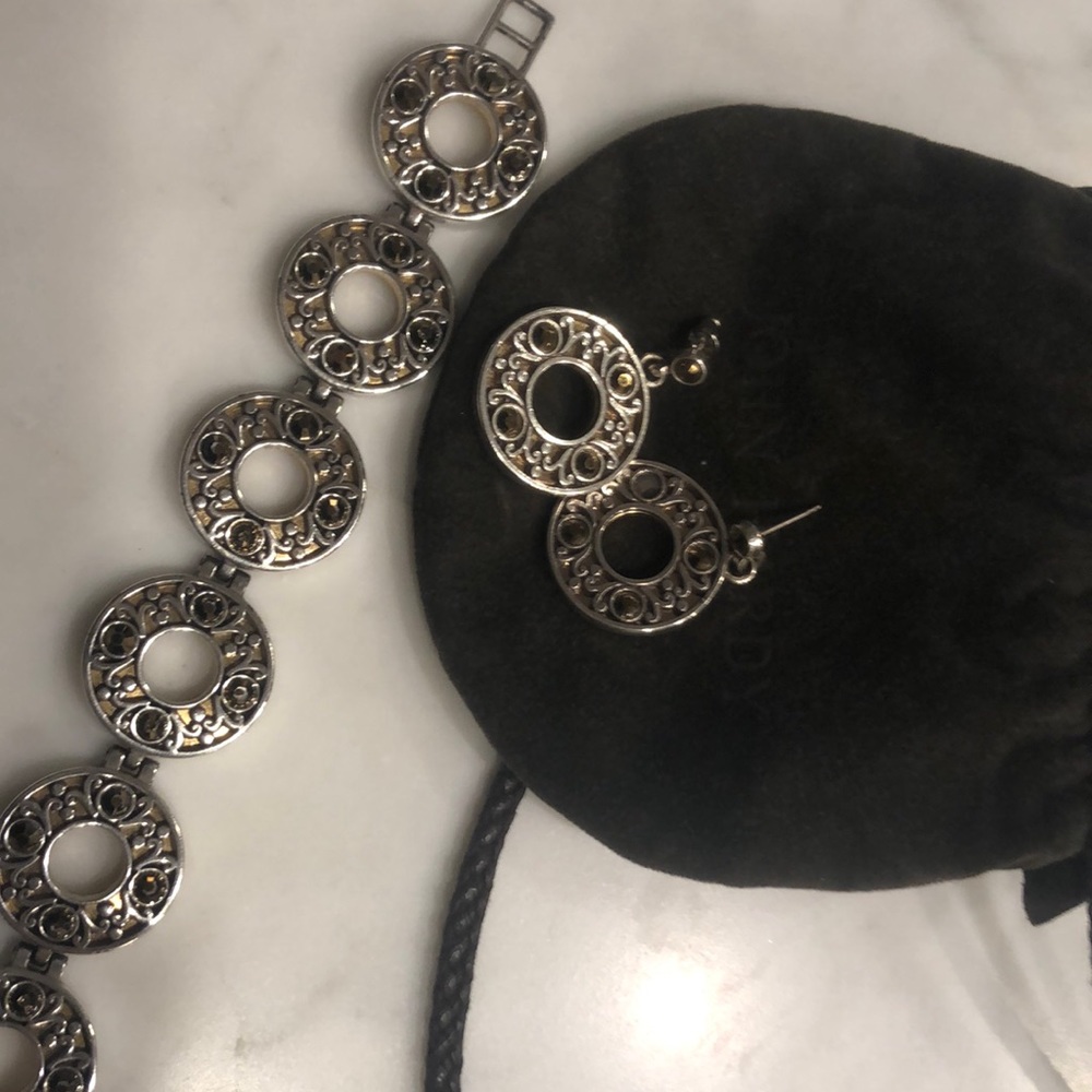 Never ever worn Brighton bracelet and earrings set with topaz